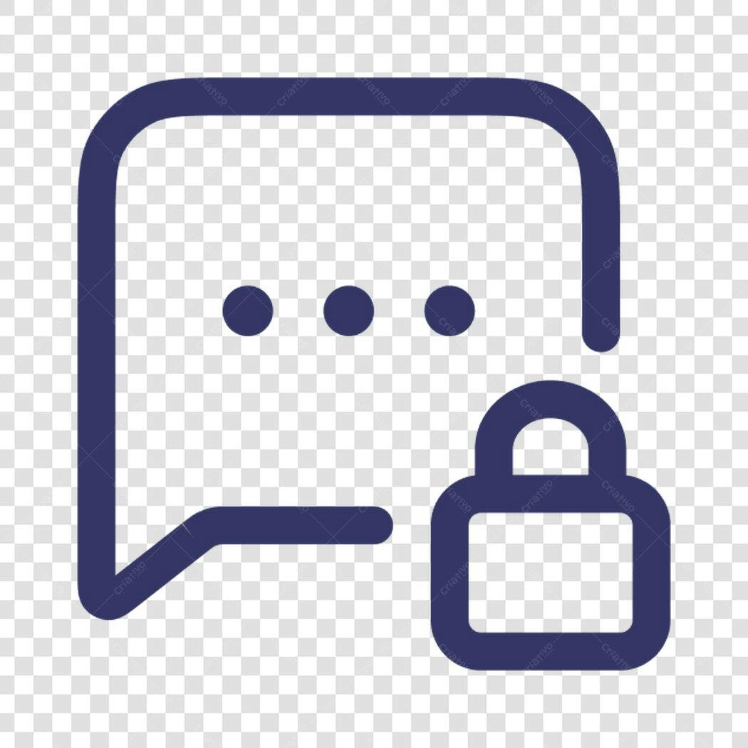 Ícone Segurança de Chat PNG com fundo transparente