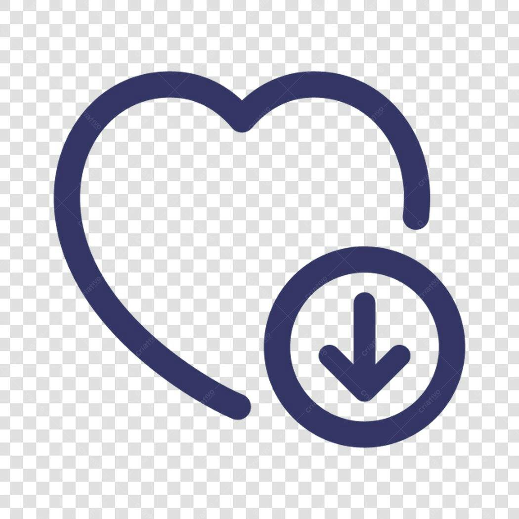 Icone Download Amor PNG com fundo transparente