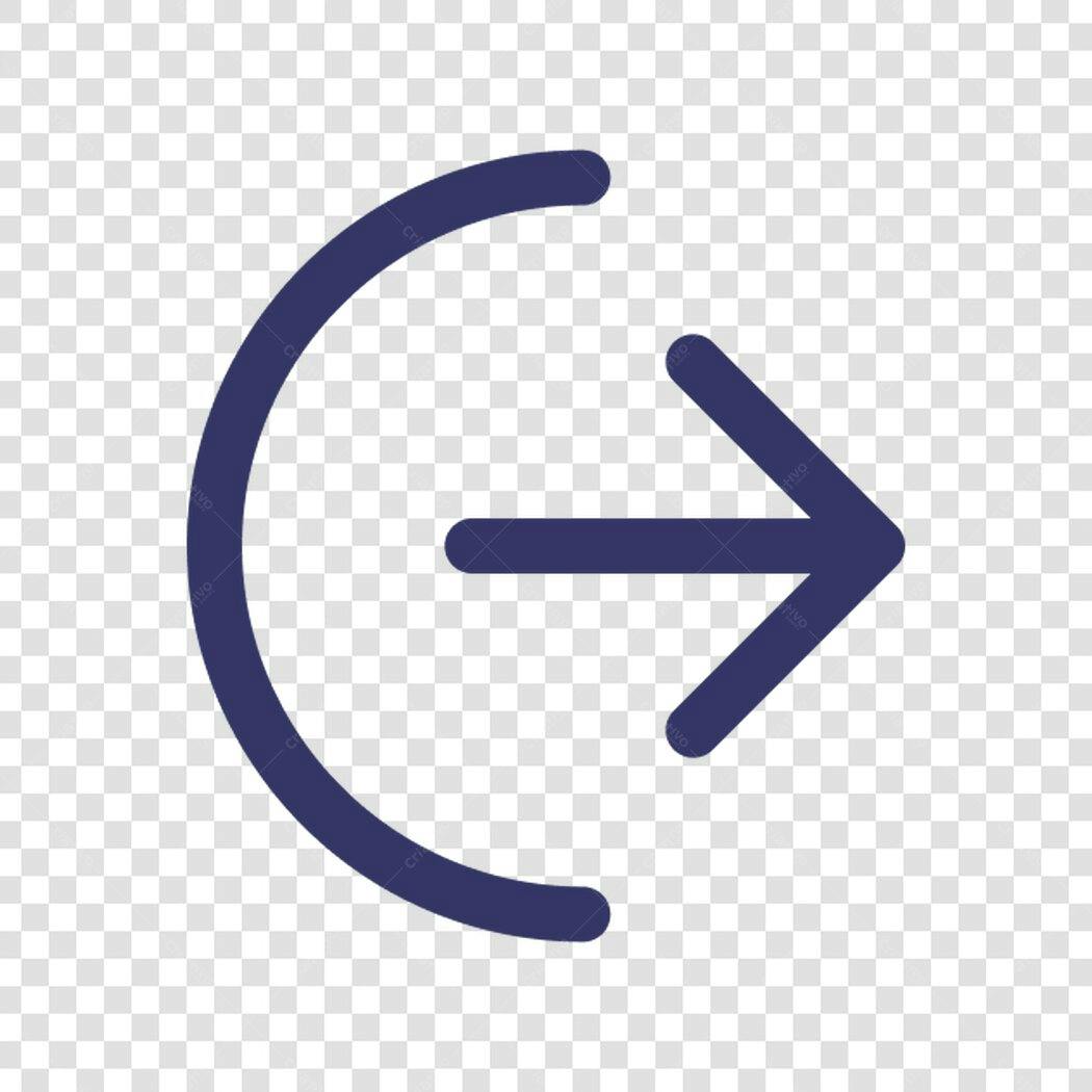 Ícone seta de login PNG com fundo transparente