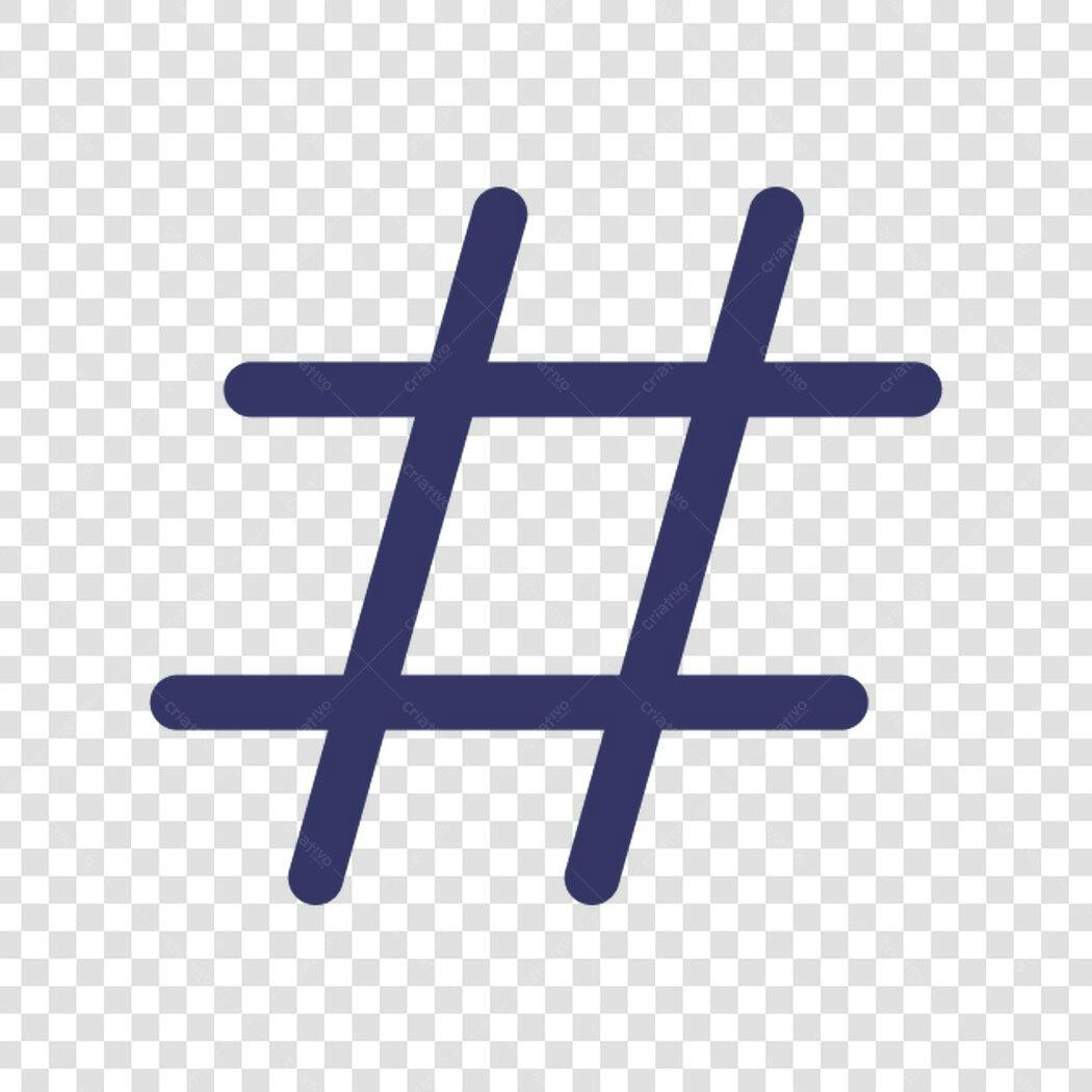 Icone Hashtag PNG com fundo transparente