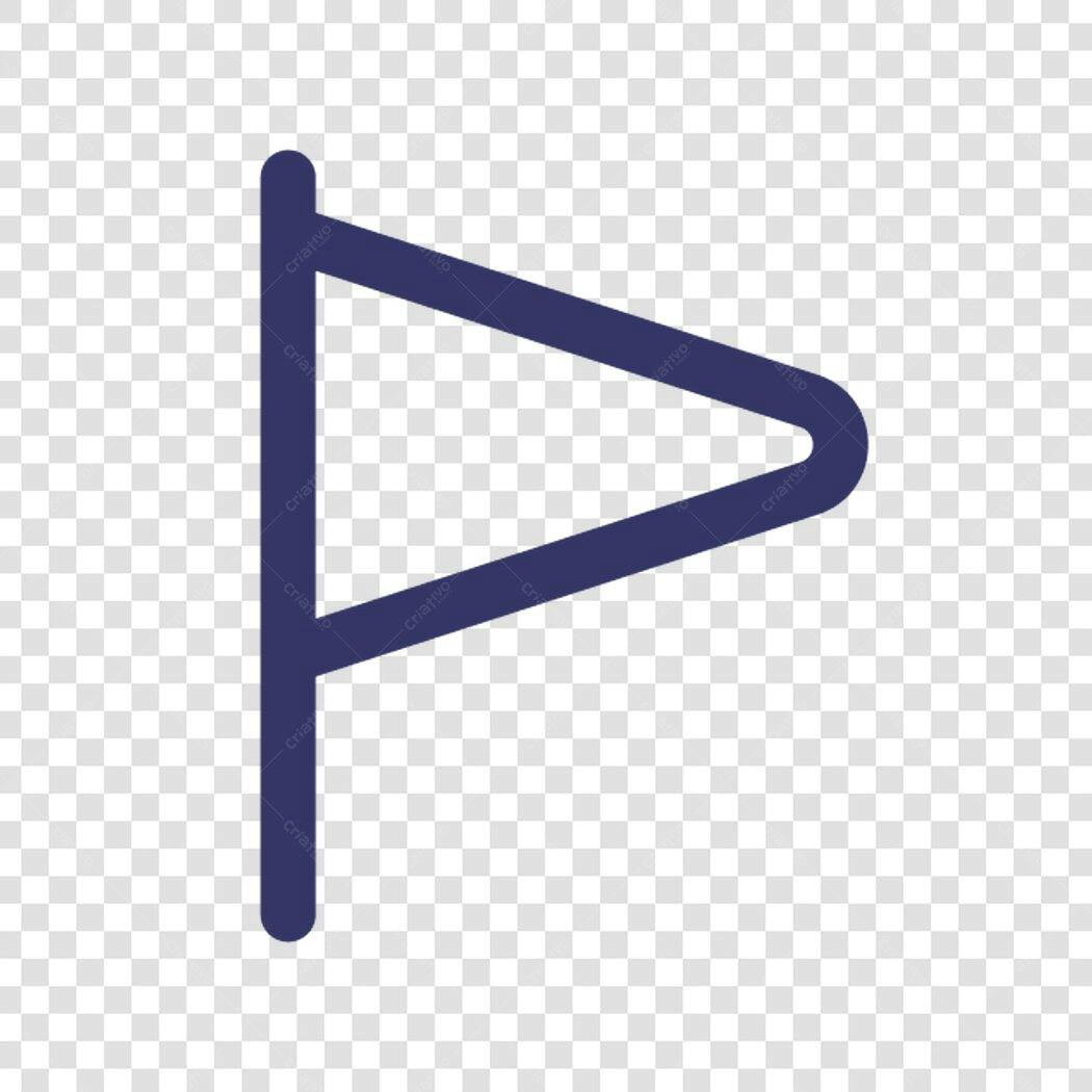 Ícone Bandeira Azul PNG com fundo transparente