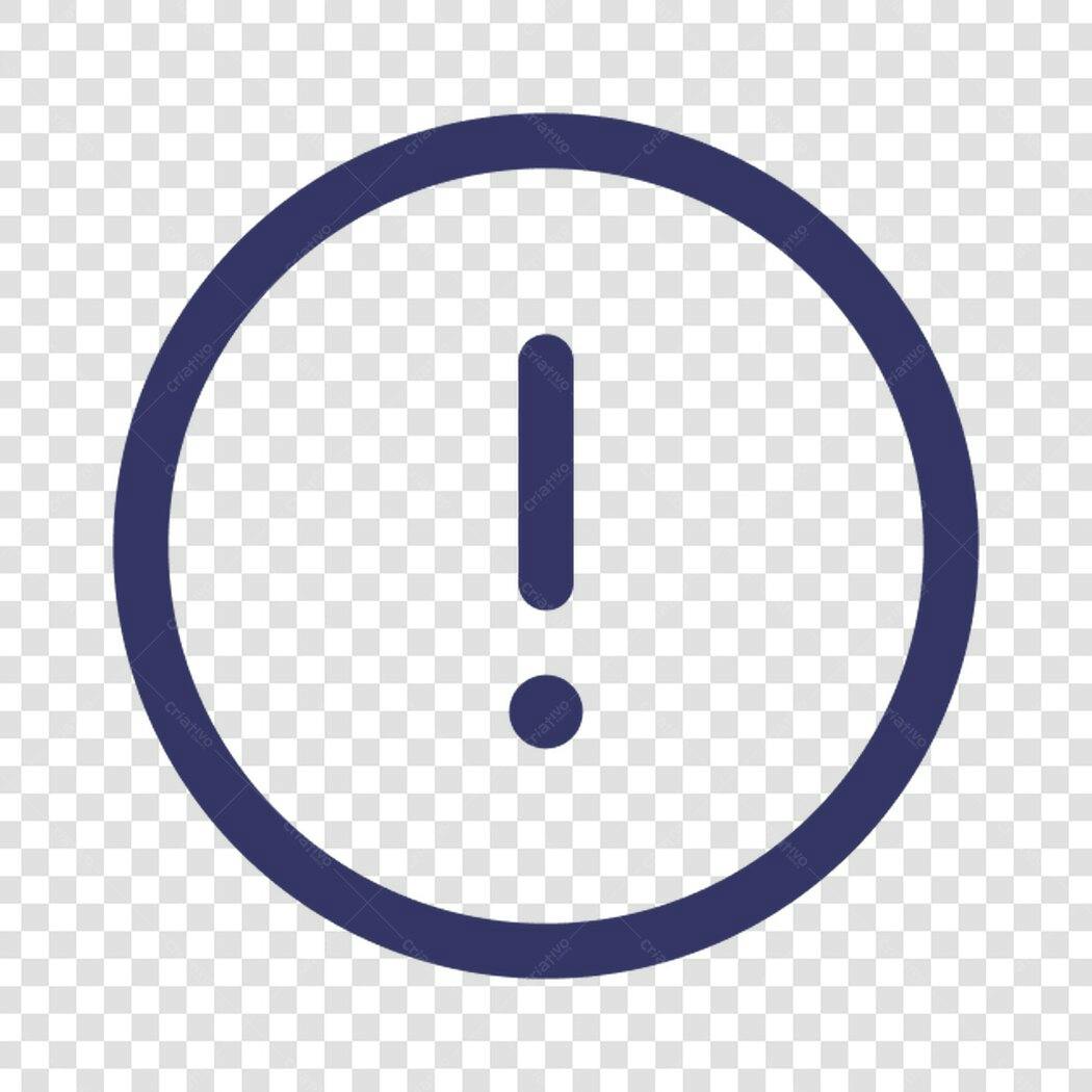 Ícone de alerta PNG com fundo transparente