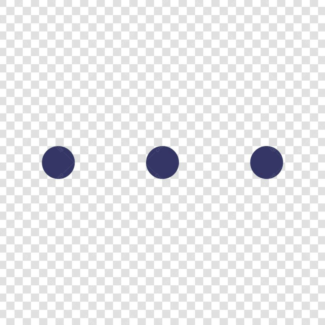Ícone de Menu Três Pontos PNG com fundo transparente