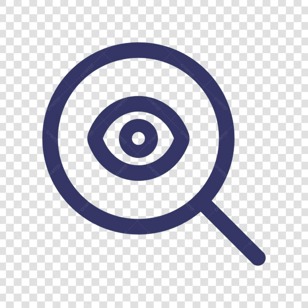 Ícone Olho com Lupa PNG com fundo transparente