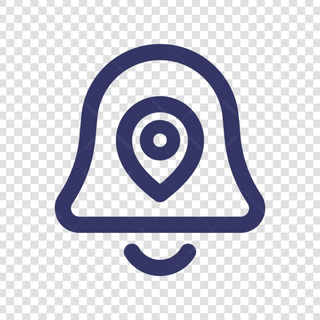 Icone de Localização com Sino PNG com fundo transparente