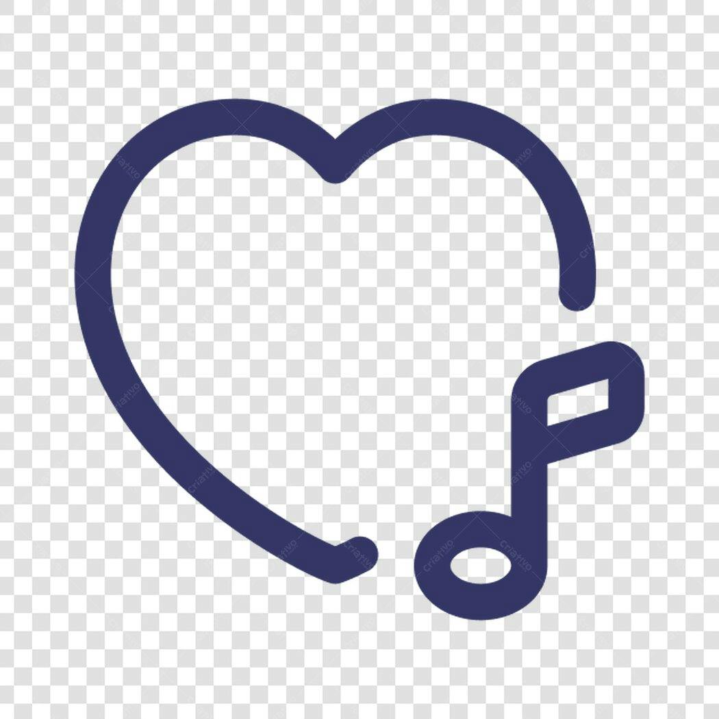 Ícone Música e Amor PNG com fundo transparente