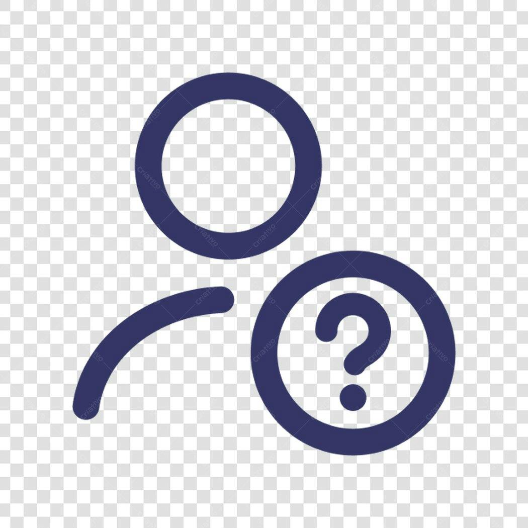 Ícone Pessoa com Pergunta PNG com fundo transparente