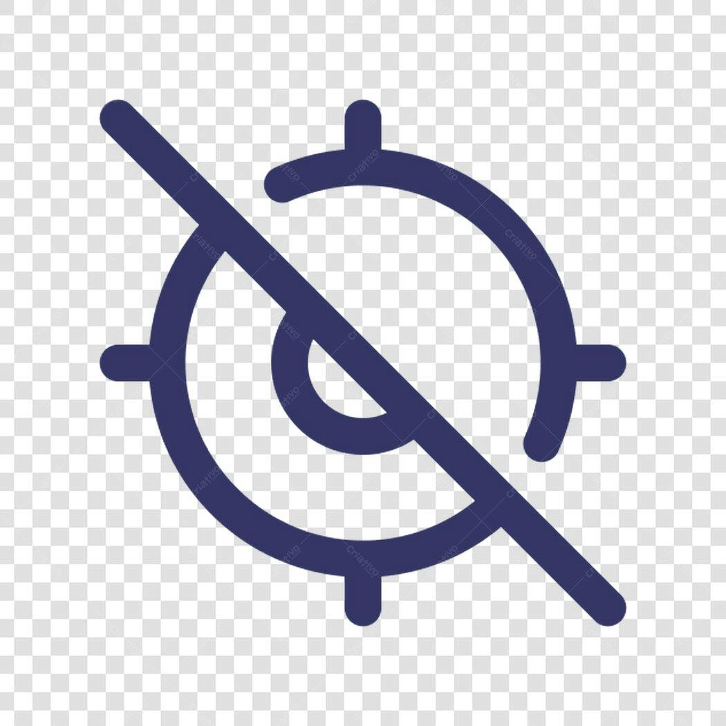 Ícone de alvo cancelado PNG com fundo transparente