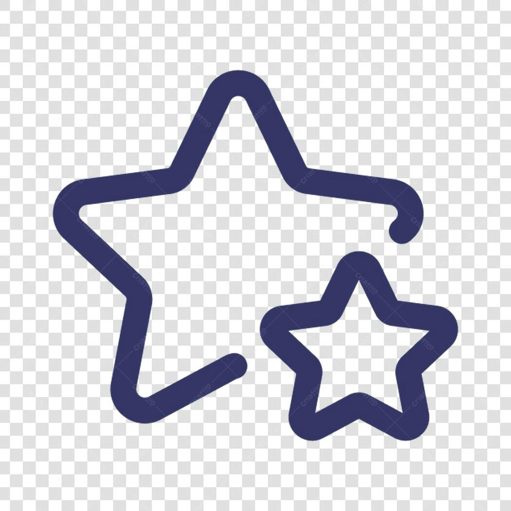 Ícone estrelas avaliação PNG com fundo transparente