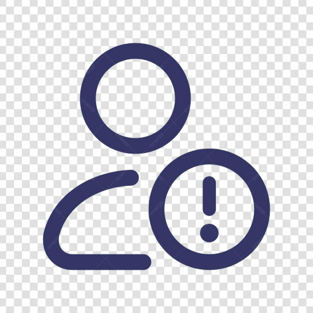 Icone de alerta para usuário PNG com fundo transparente