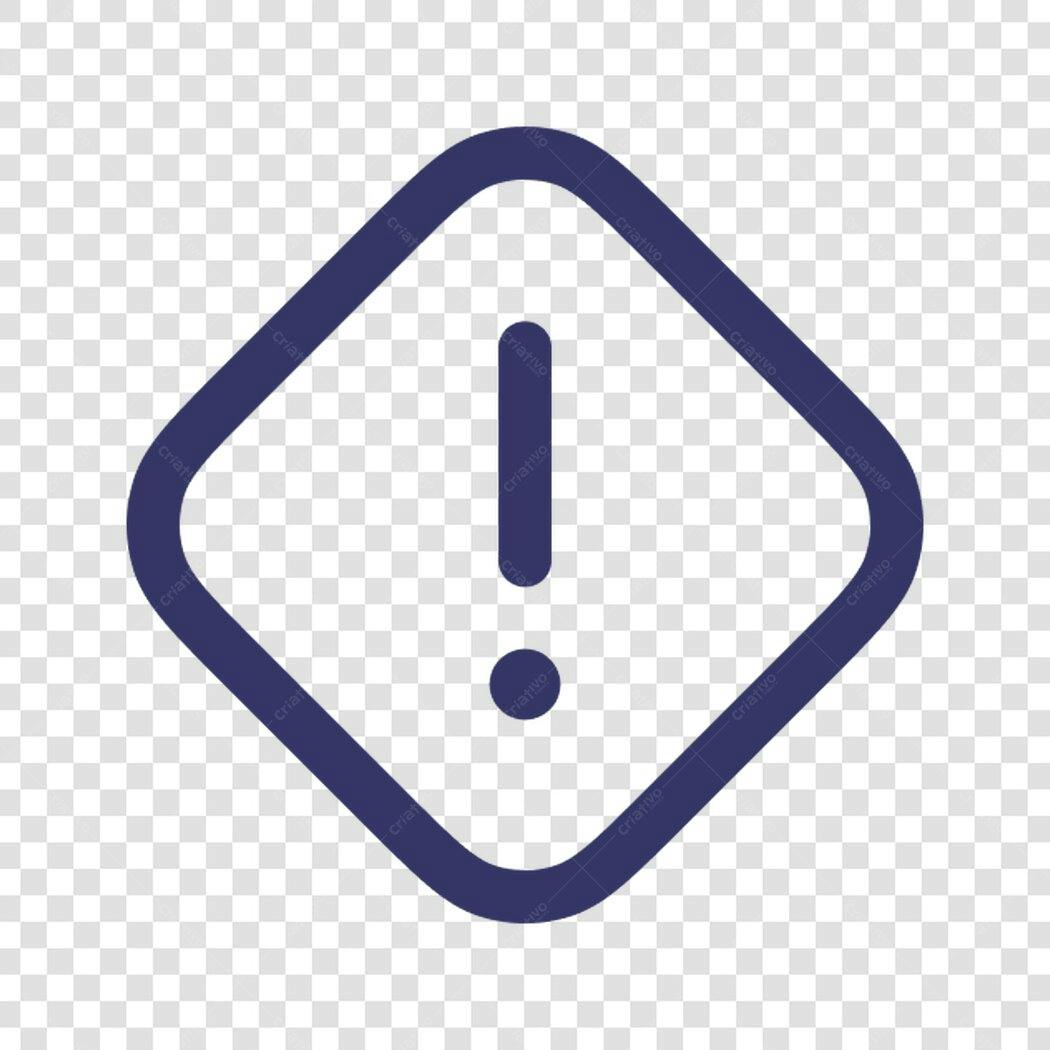 Ícone de alerta PNG com fundo transparente