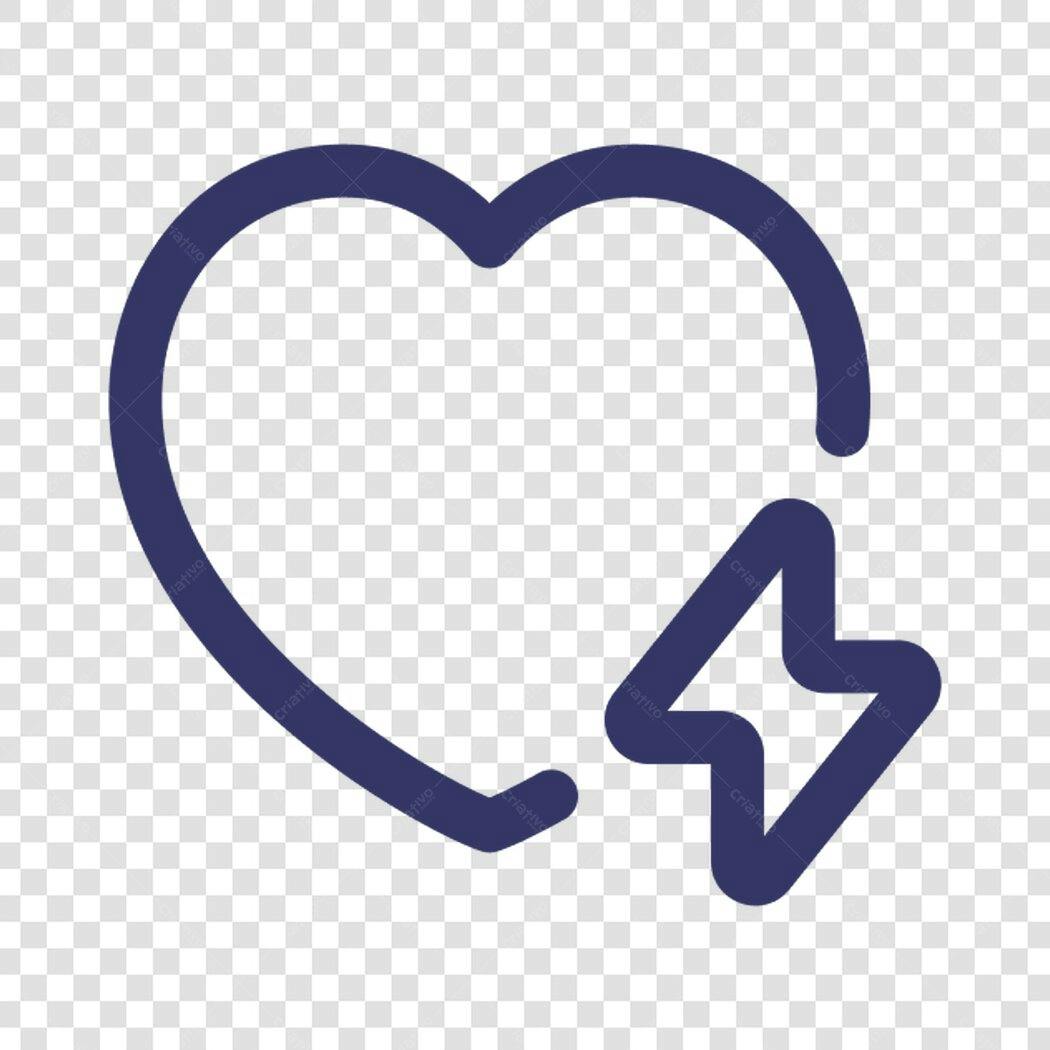 Icone Curtida com Raio PNG com fundo transparente