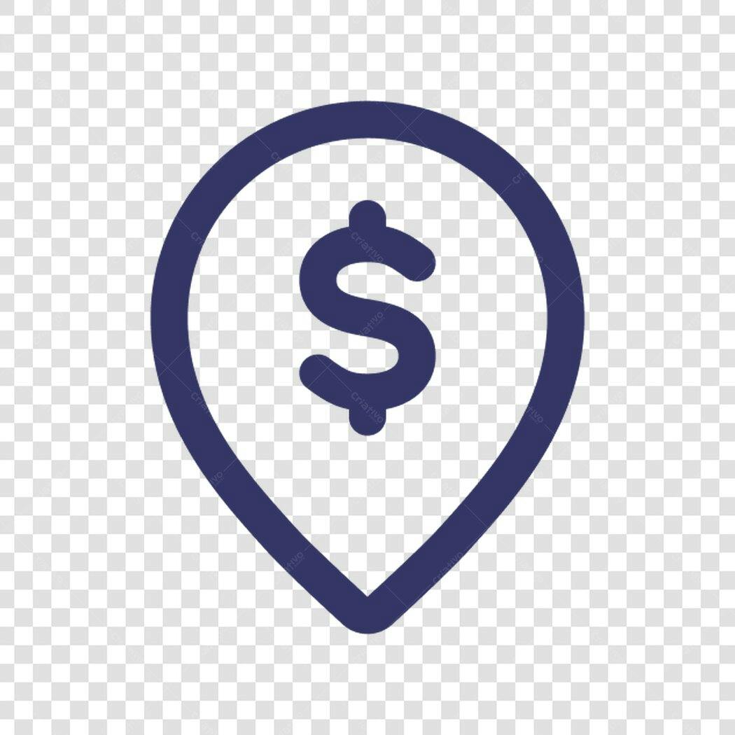 Icone Localização Dinheiro PNG com fundo transparente