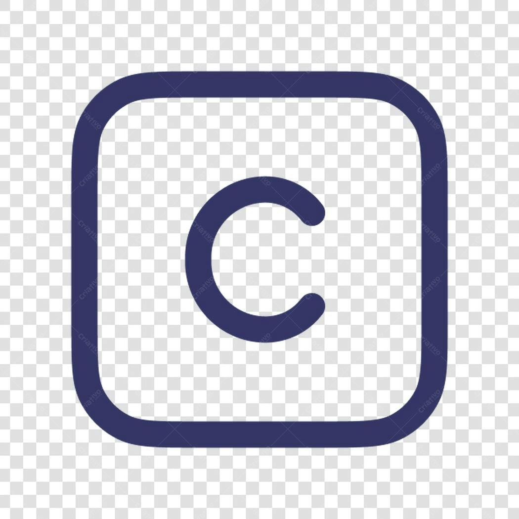 Icone letra C PNG com fundo transparente