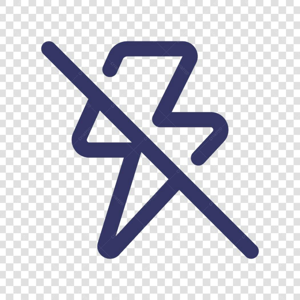 Ícone Sem Sinal de Energia PNG com fundo transparente