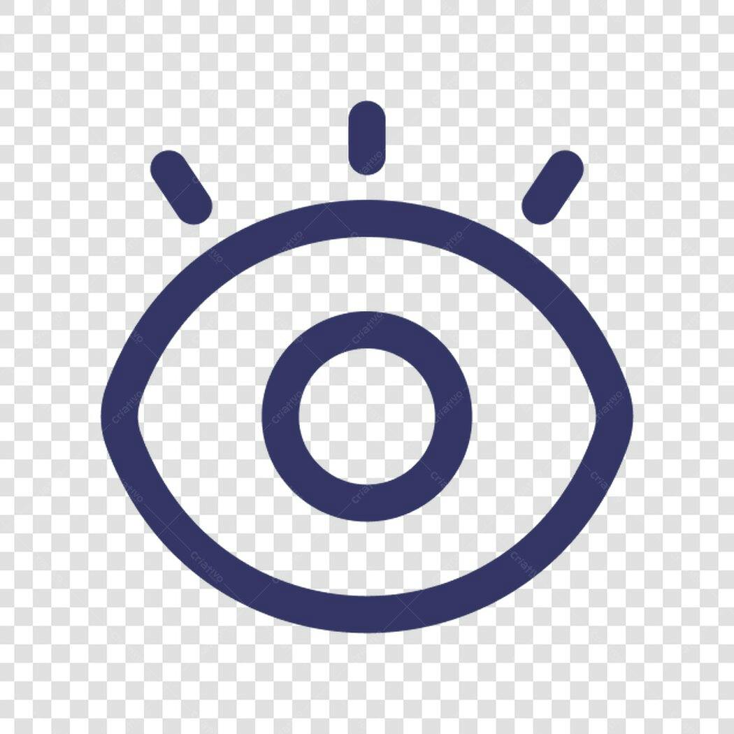 Icone Olho Visão PNG com fundo transparente