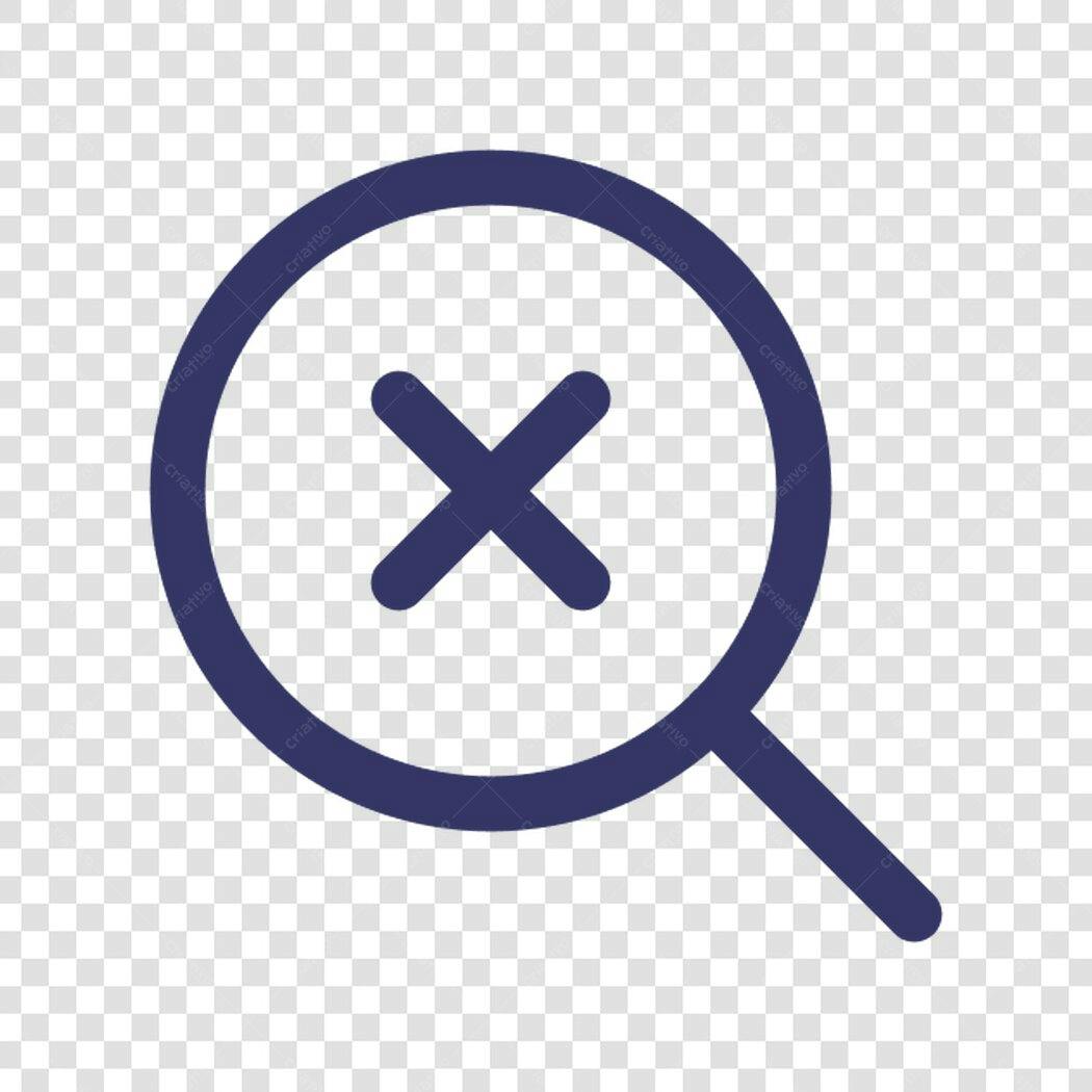 Ícone de busca cancelada PNG com fundo transparente