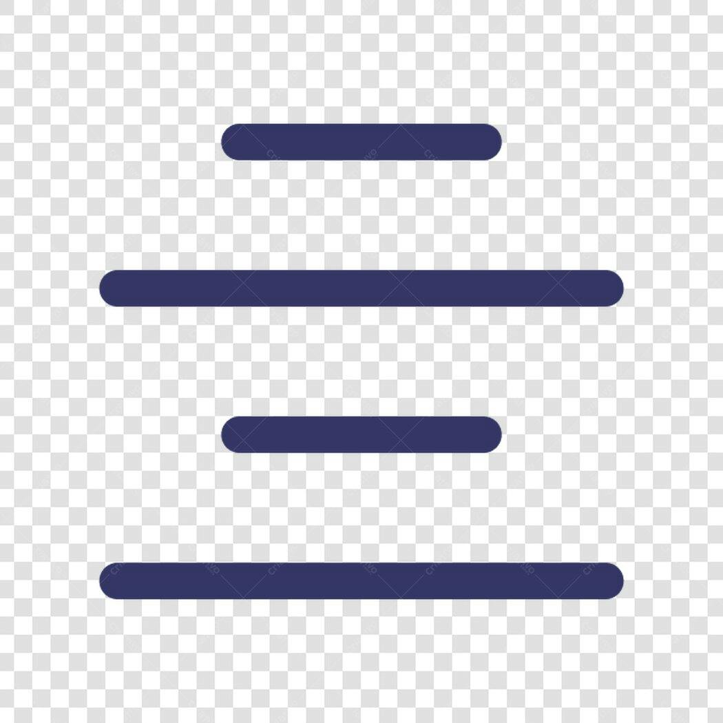 Icone Menu Hambúrguer PNG com fundo transparente