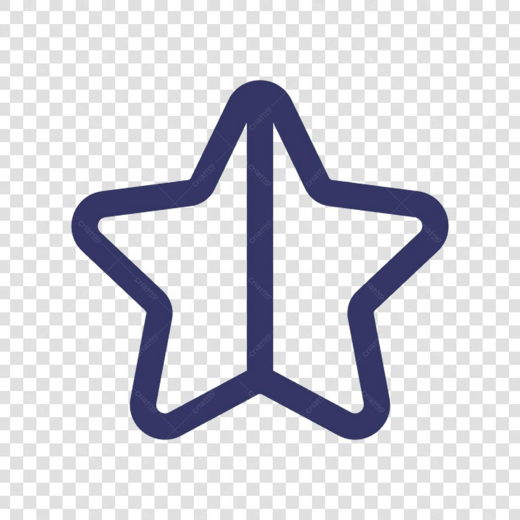 Ícone Estrela PNG com fundo transparente