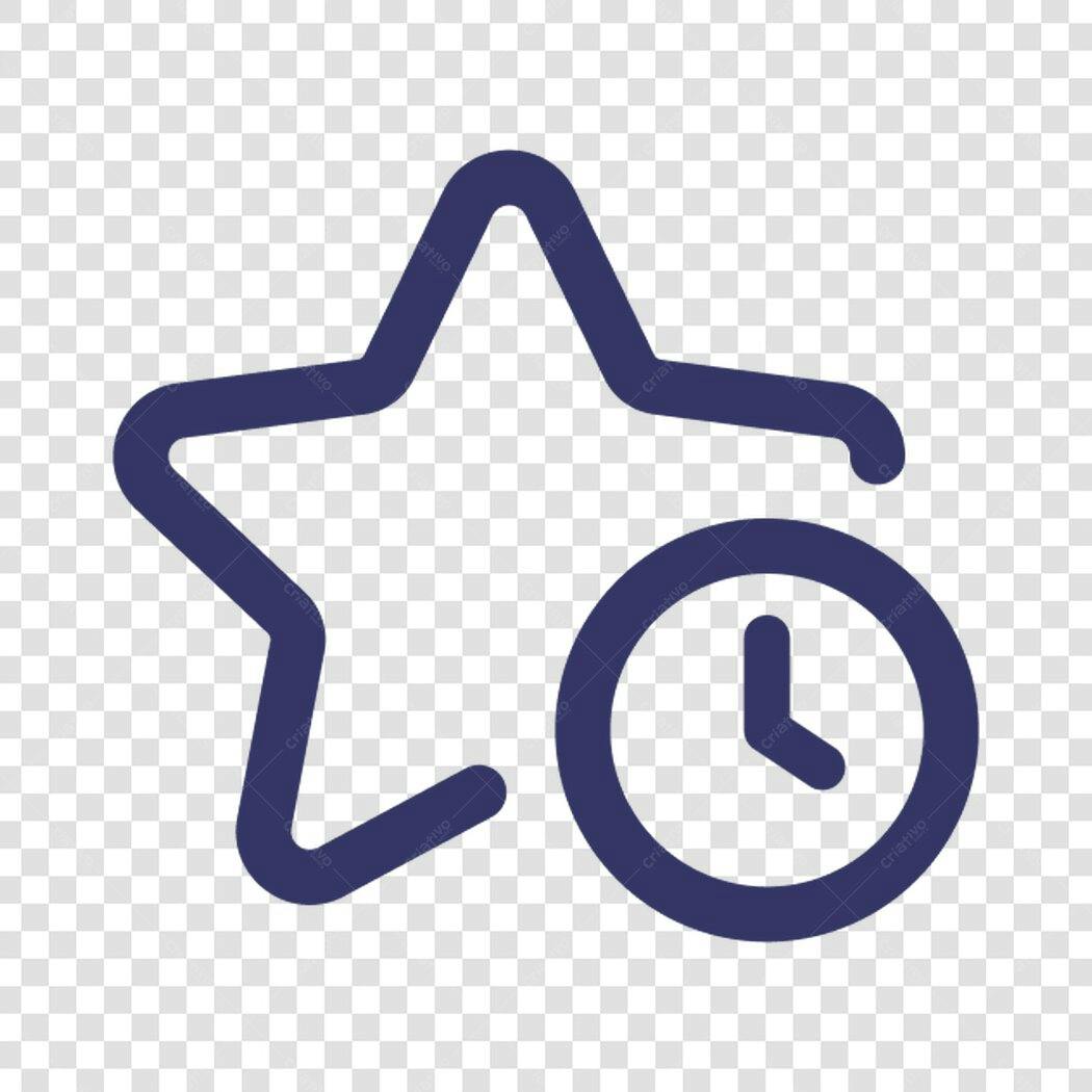 Icone Estrela Tempo PNG com fundo transparente