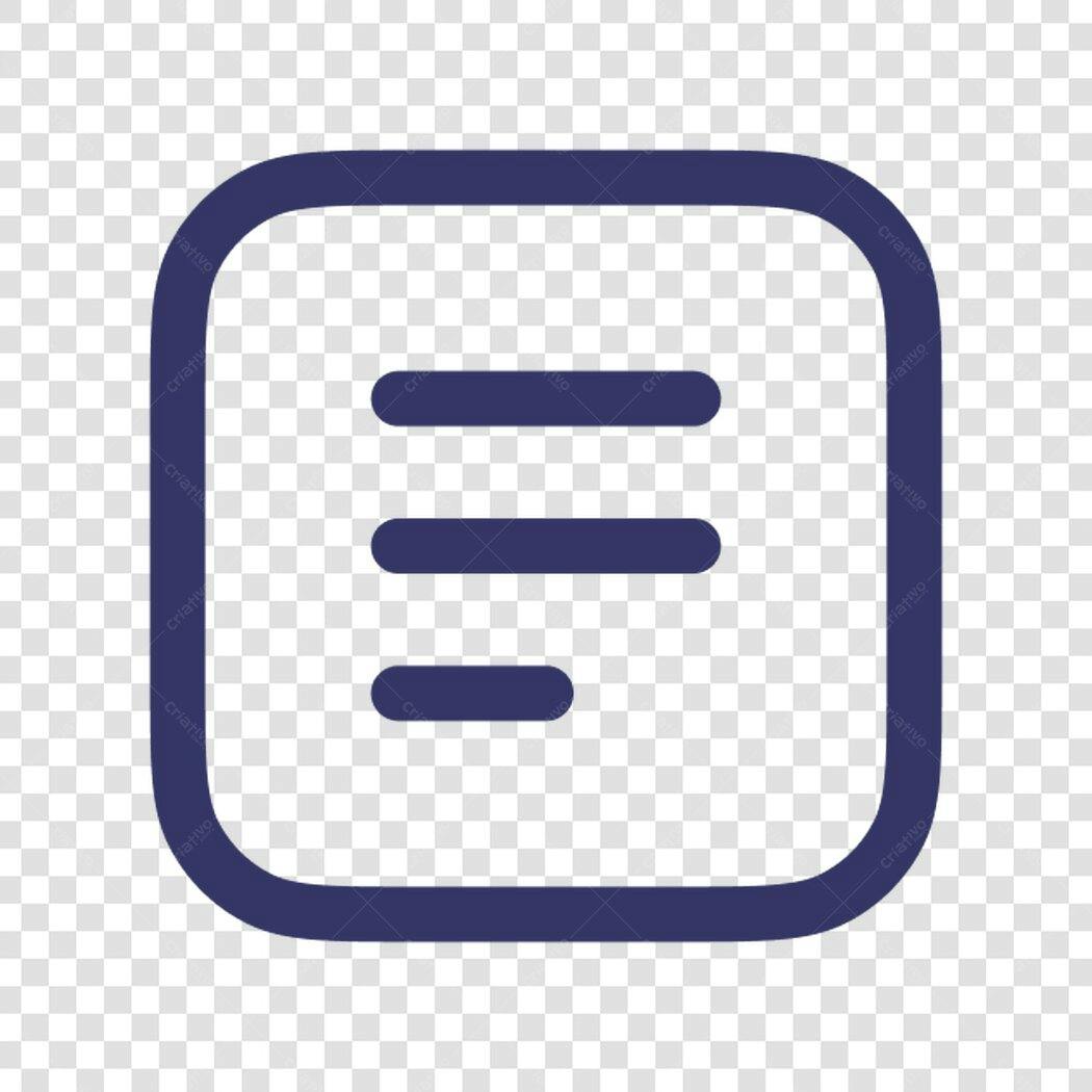 Ícone Menu Listagem PNG com fundo transparente