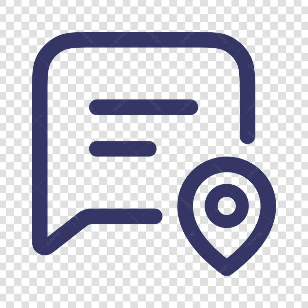 Ícone localização documento PNG com fundo transparente