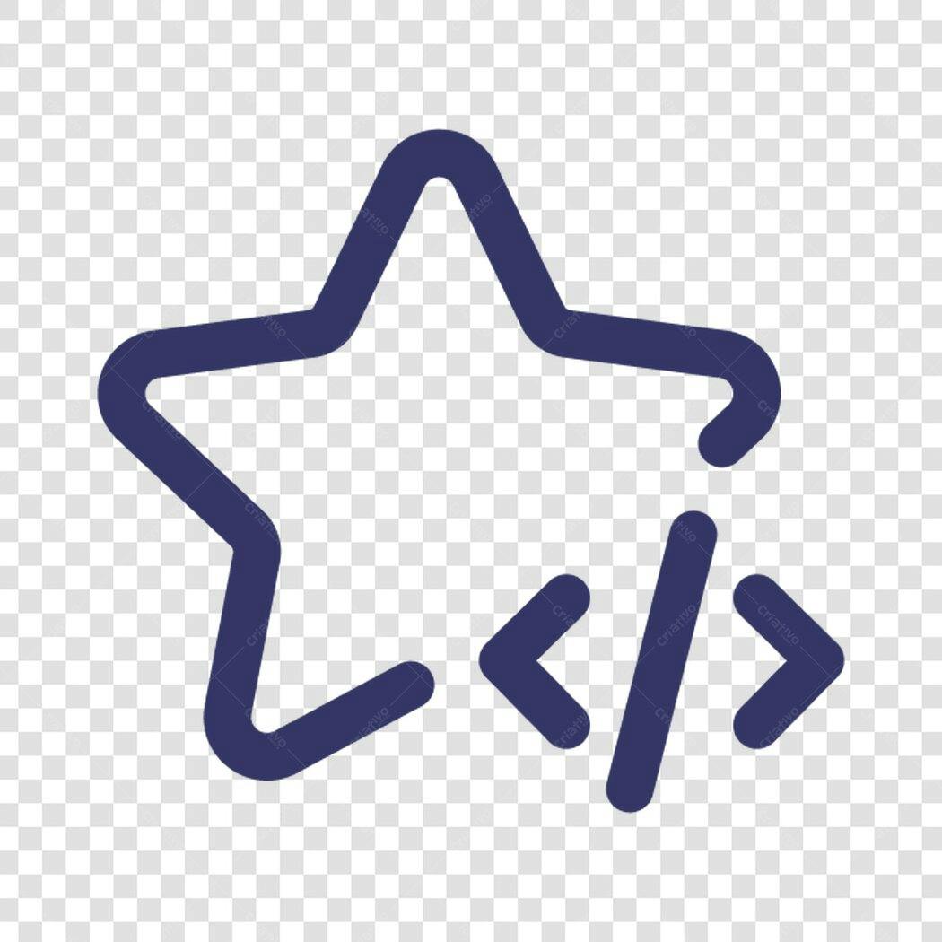 Icone Programação Estrela PNG com fundo transparente