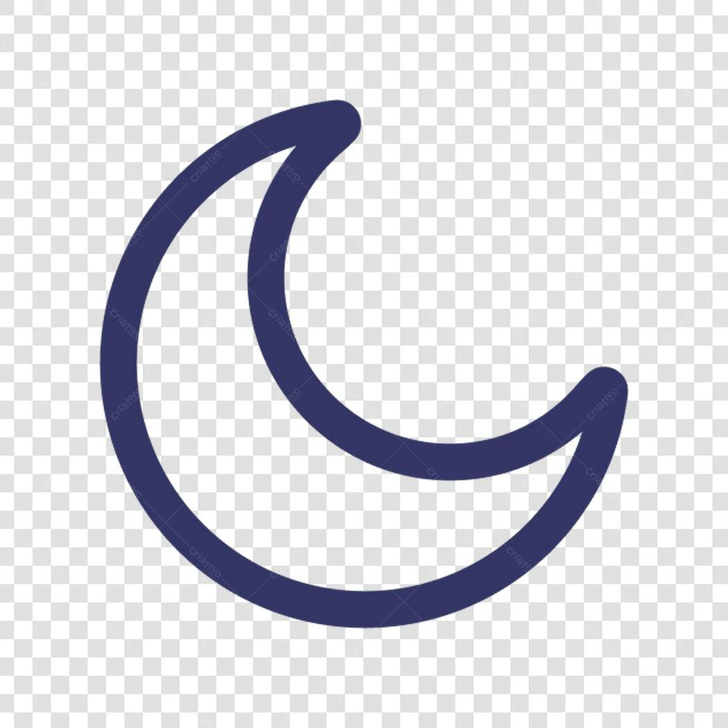 Ícone Lua Crescente PNG com fundo transparente