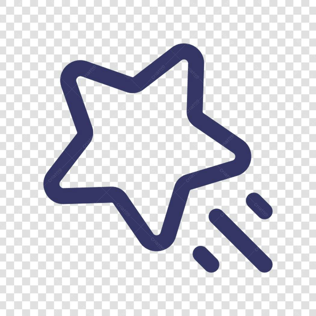 Ícone Estrela Cadente PNG com fundo transparente