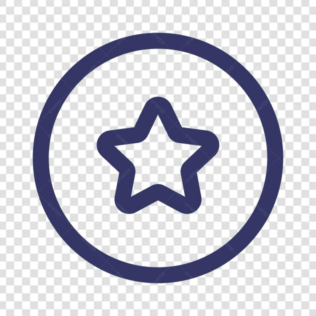 Icone Estrela Azul PNG com fundo transparente