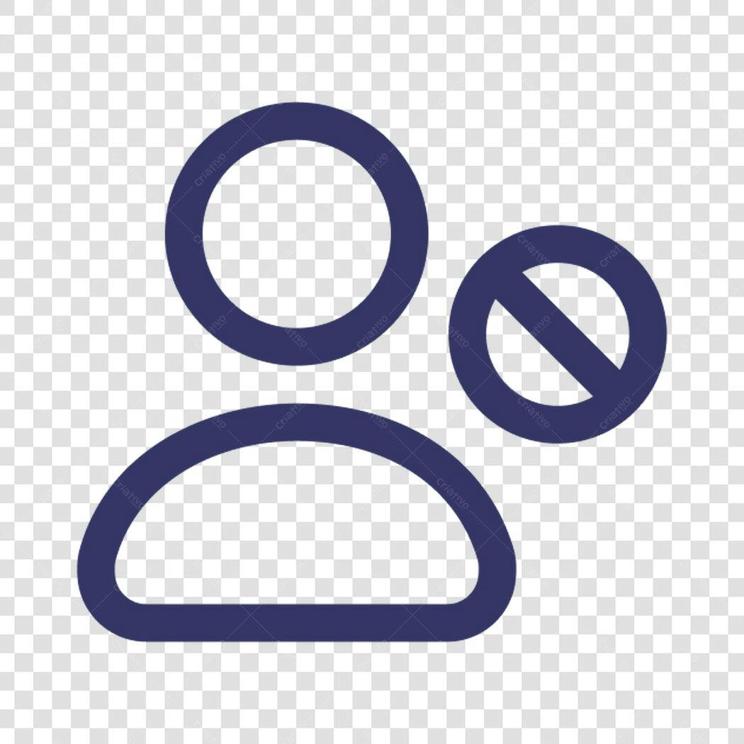 Ícone Usuário Bloqueado PNG com fundo transparente