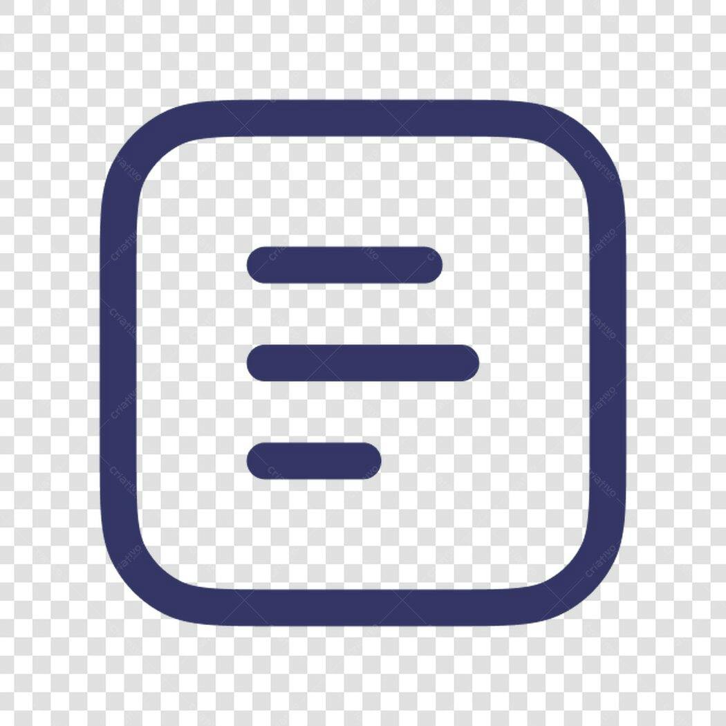 Icone Menu List PNG com fundo transparente