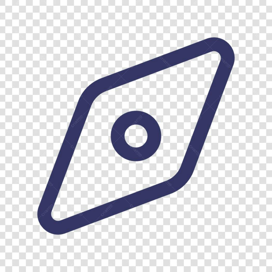 Ícone de bússola PNG com fundo transparente