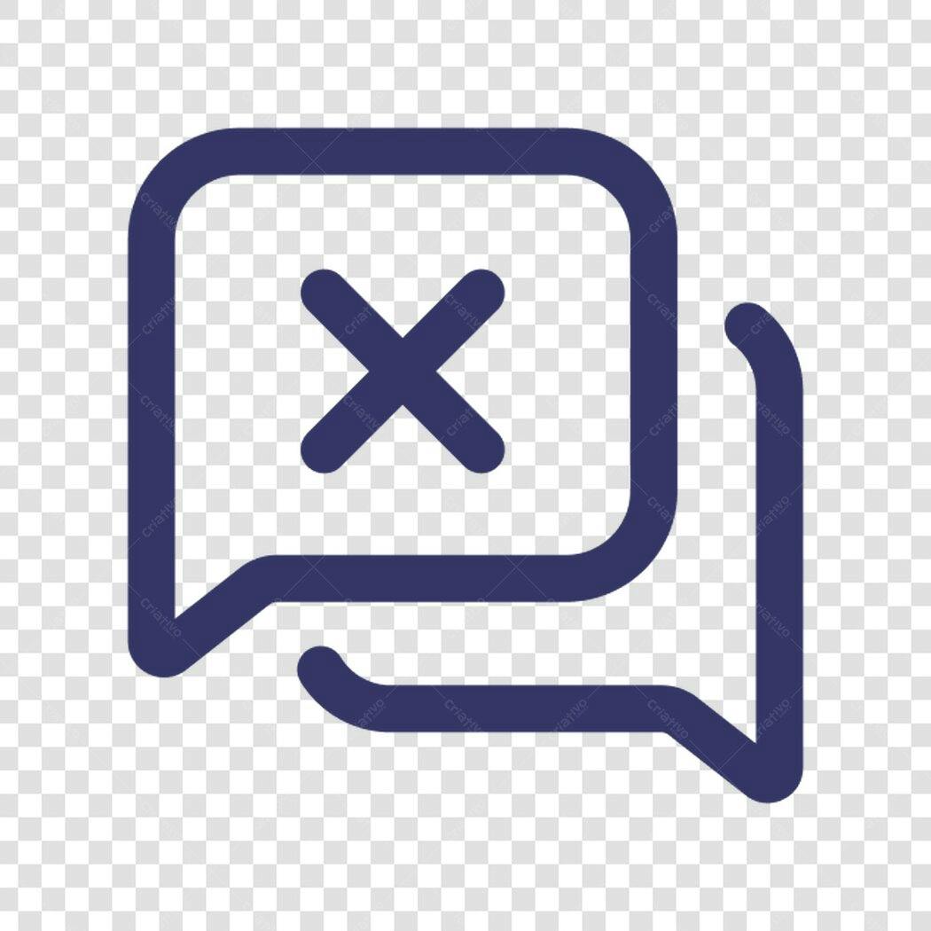 Ícone de mensagem cancelada PNG com fundo transparente