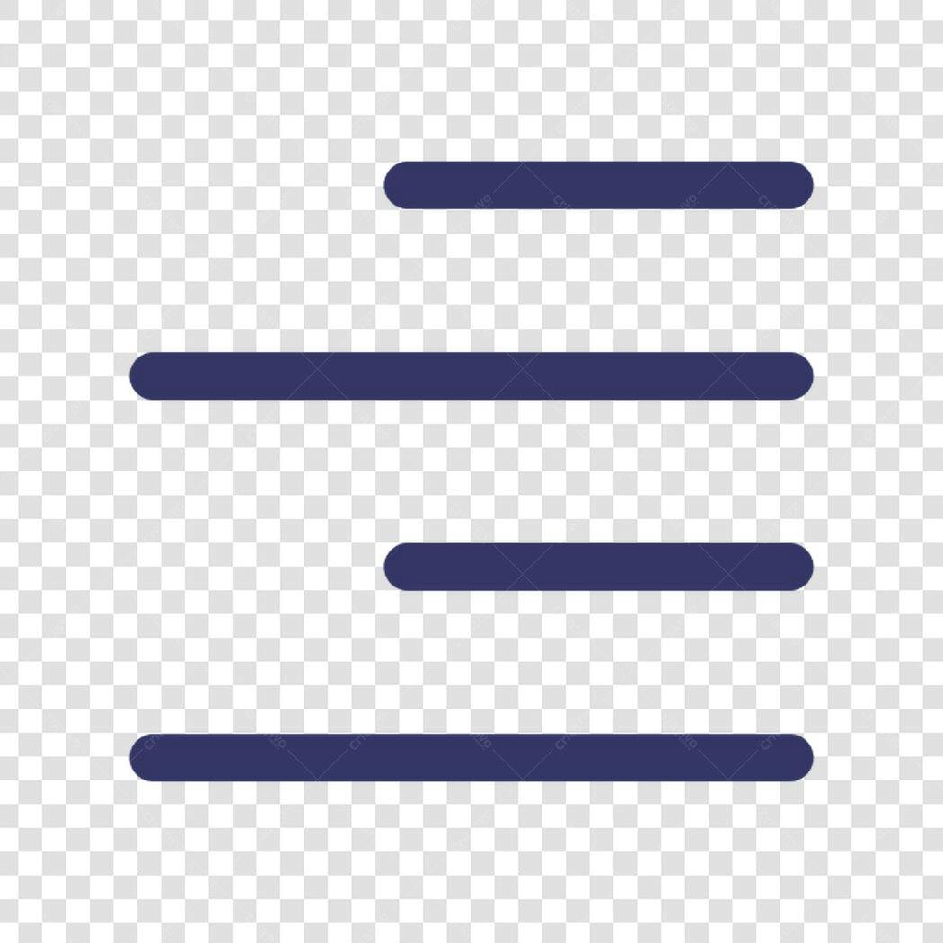 Icone Menu Hambúrguer PNG com fundo transparente