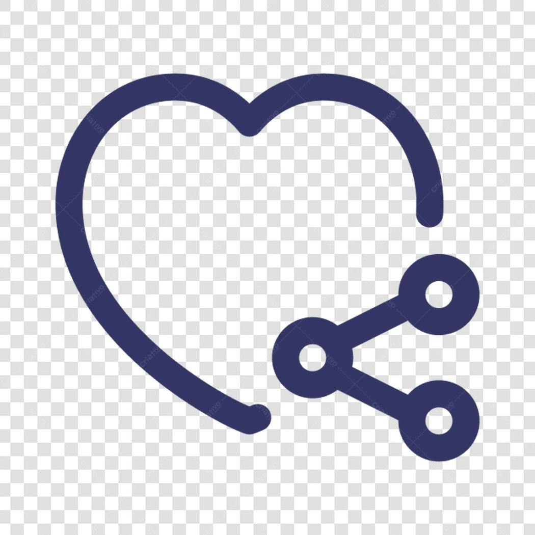 Ícone Amor e Compartilhamento PNG com fundo transparente