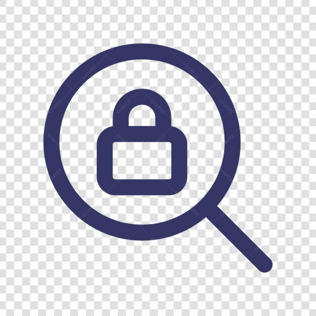 Ícone Segurança com Lupa PNG com fundo transparente