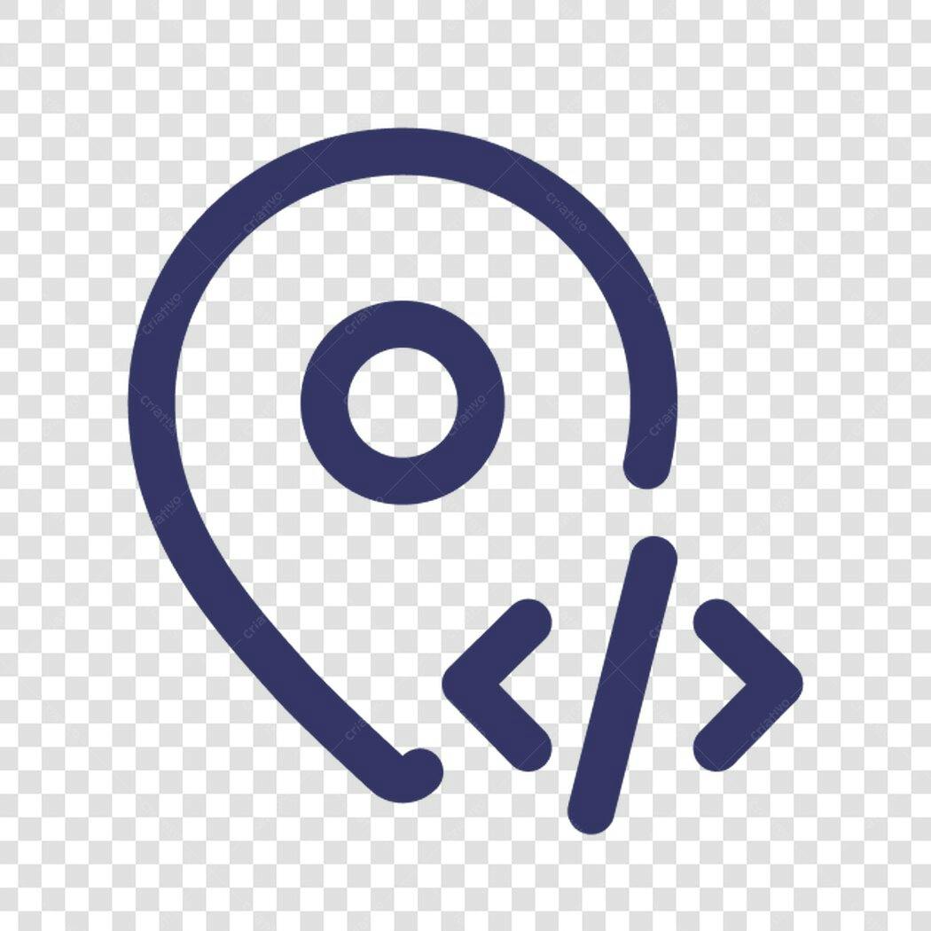 Ícone de localização com código PNG com fundo transparente