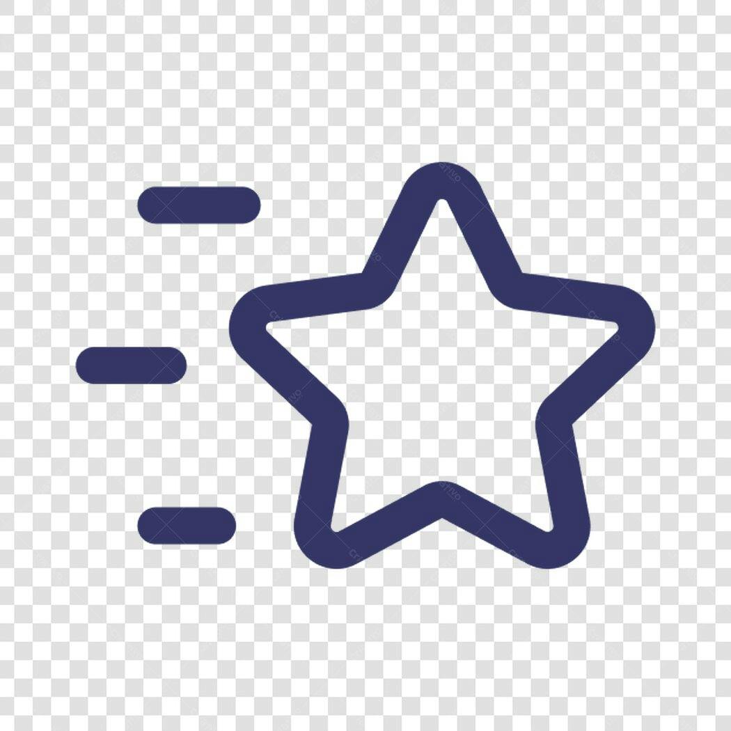 Icone Estrela em Movimento PNG com fundo transparente