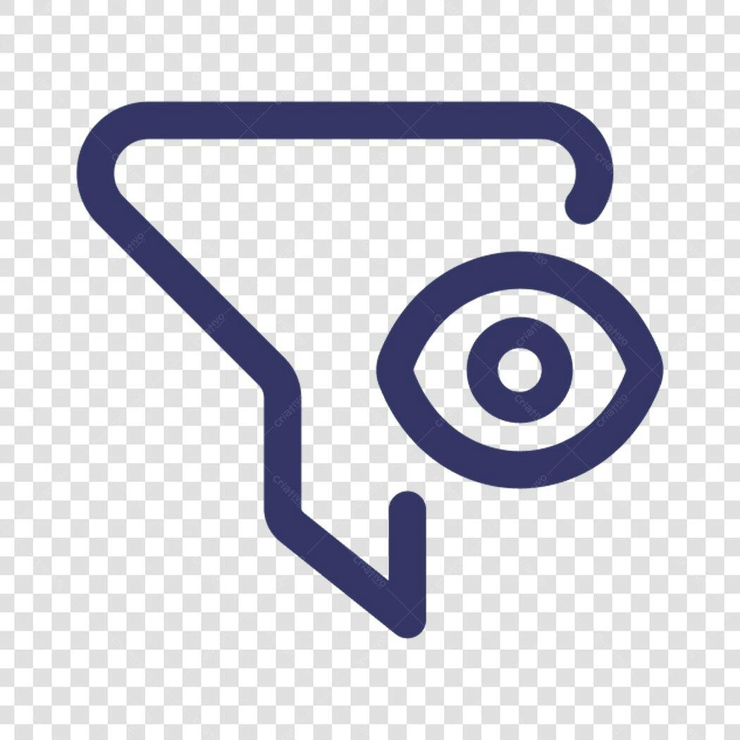 Ícone Olho em Funil PNG com fundo transparente