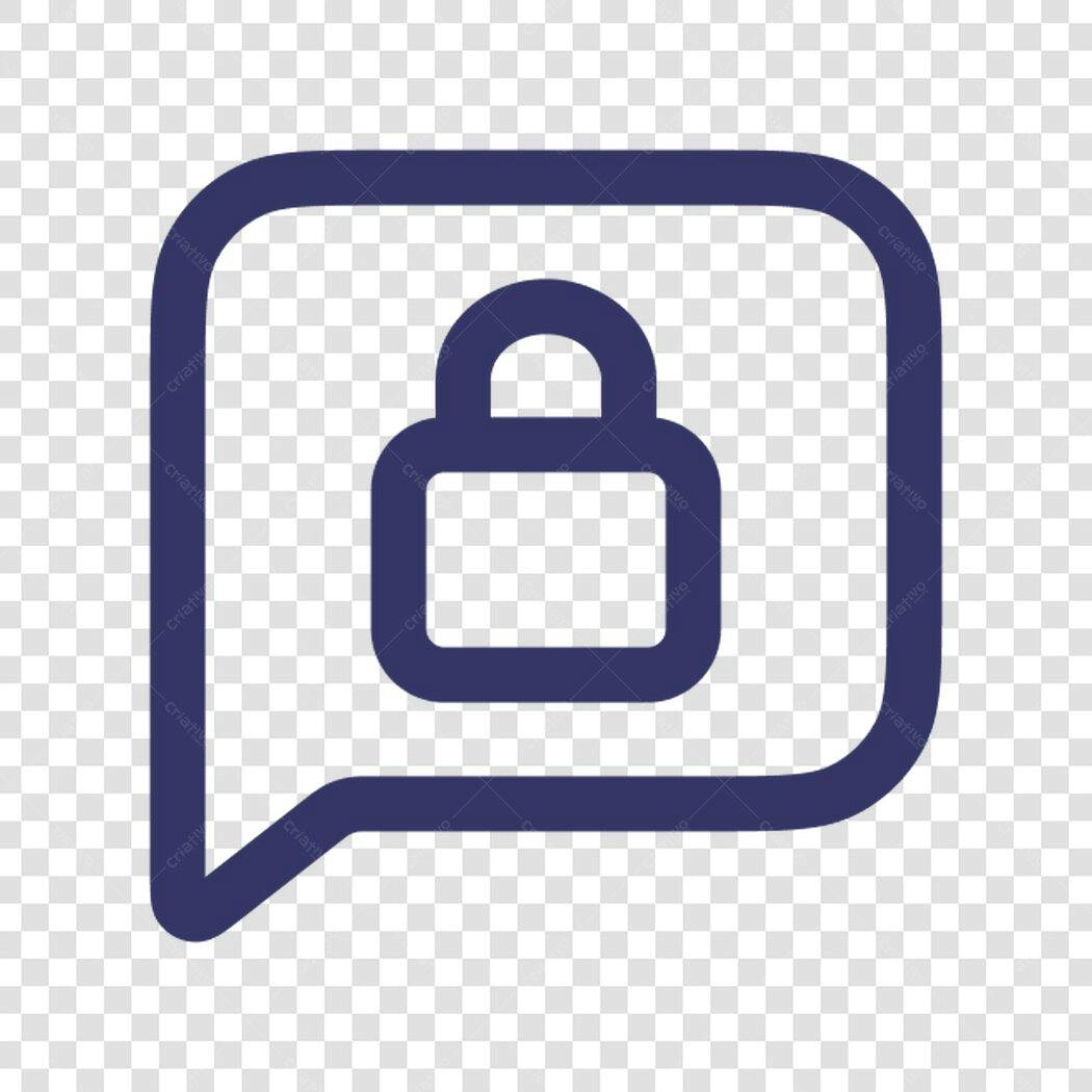 Icone Segurança em Balão de Conversa PNG com fundo transparente