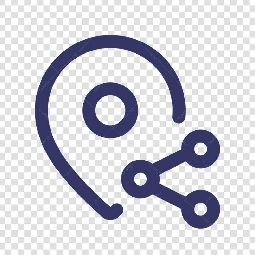 Ícone de compartilhamento PNG com fundo transparente