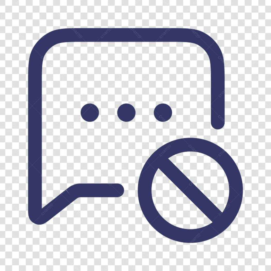 Icone de Bloqueio de Mensagem PNG com fundo transparente
