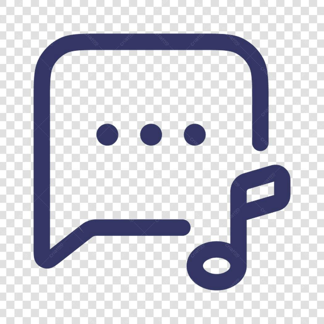 Ícone Mensagem Musical PNG com fundo transparente