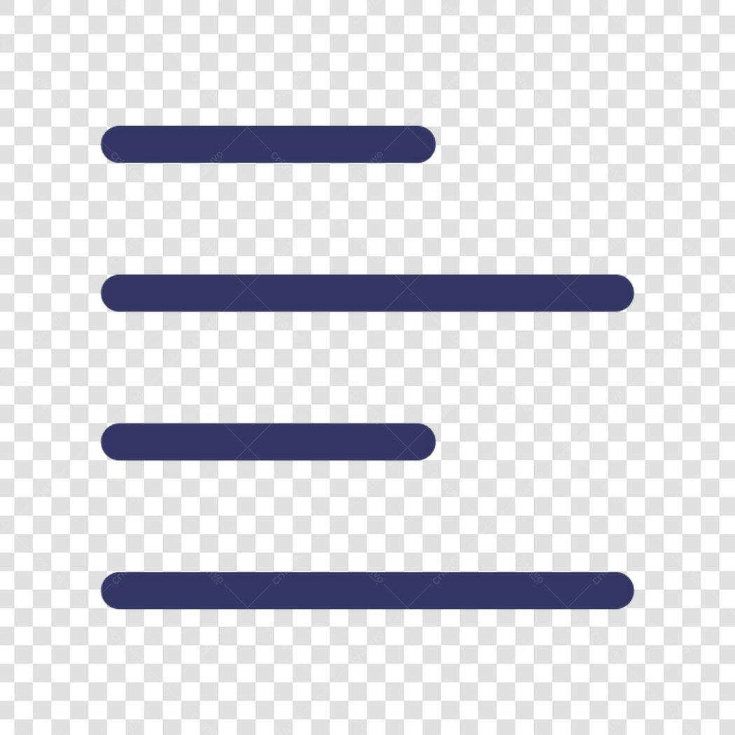 Ícone Menu Hambúrguer PNG com fundo transparente
