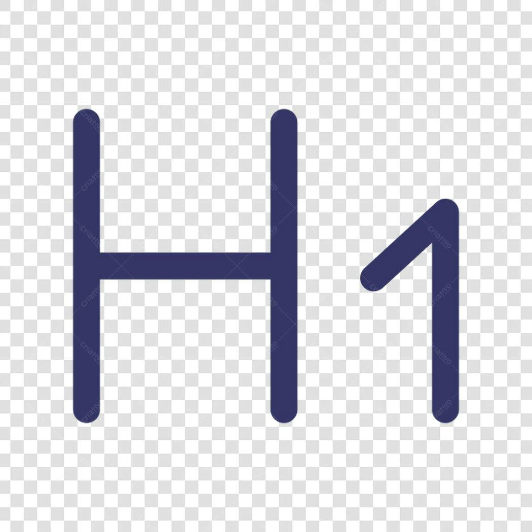 Ícone H1 PNG com fundo transparente