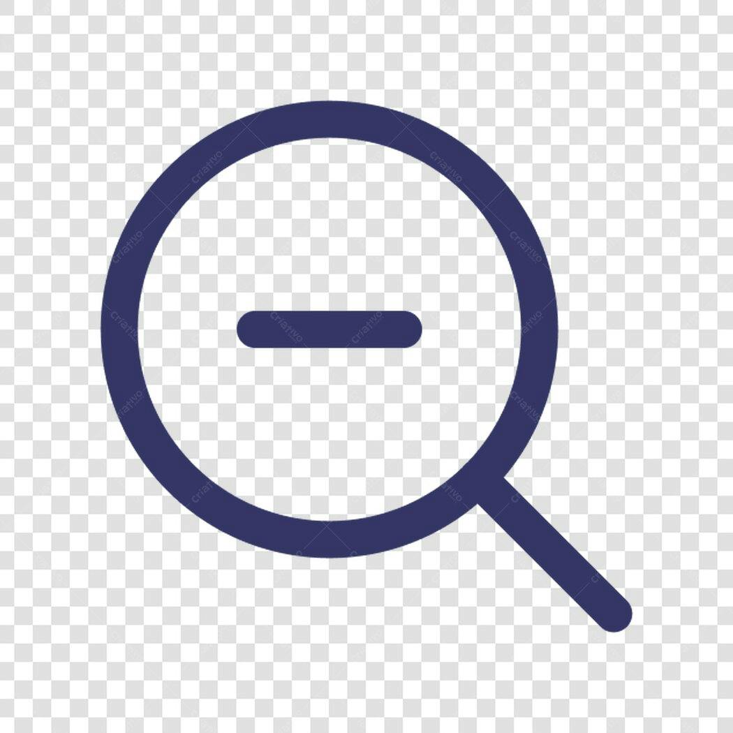 Ícone lupa com menos PNG com fundo transparente