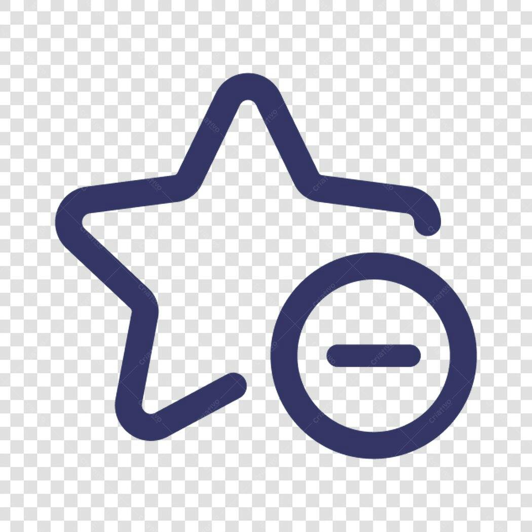 Icone Estrela com Remover PNG com fundo transparente