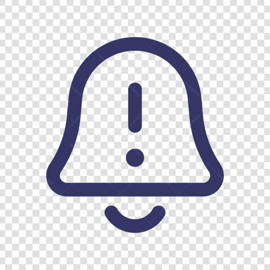 Icone Notificação Alerta PNG com fundo transparente