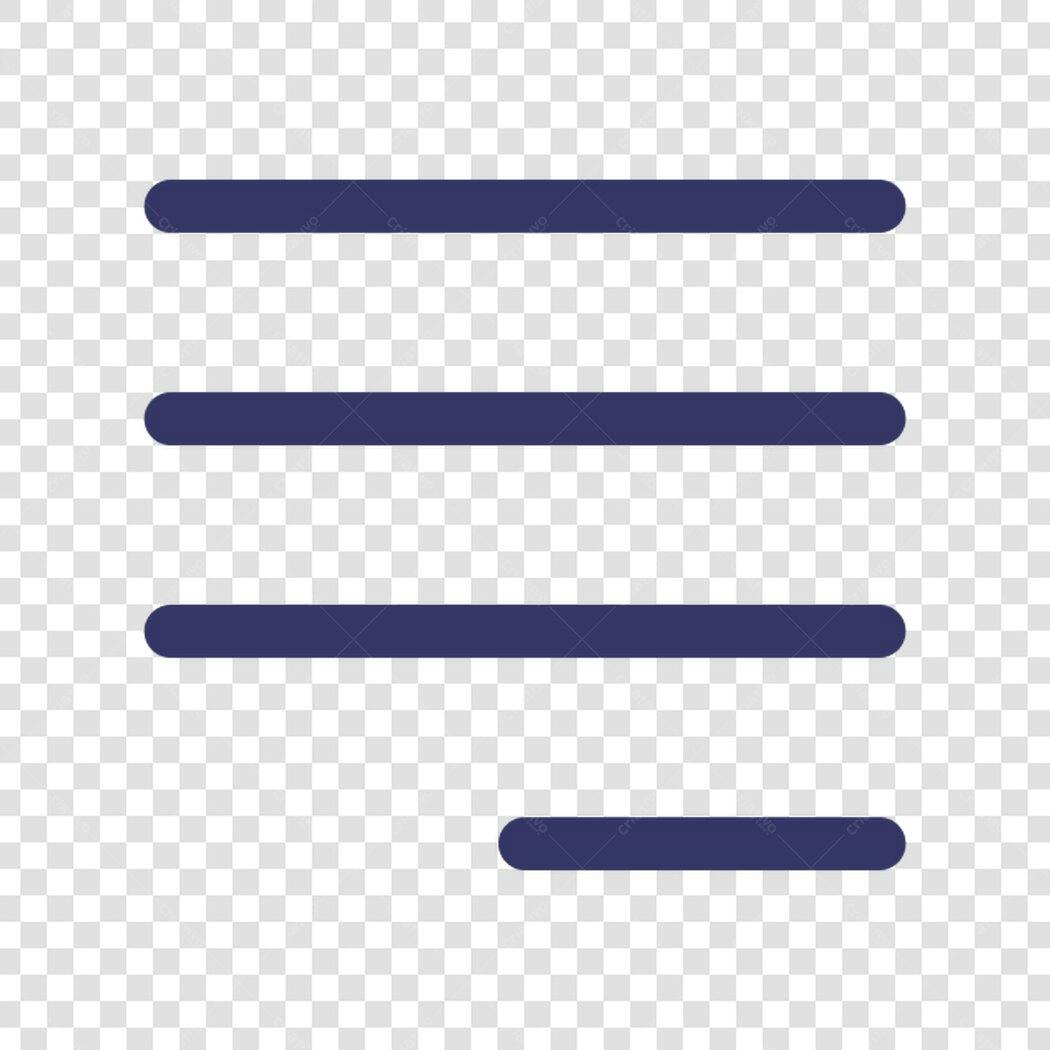 Ícone Menu Hambúrguer PNG com fundo transparente